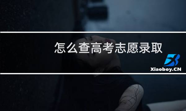 怎么查高考志愿录取