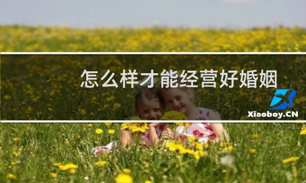 怎么样才能经营好婚姻