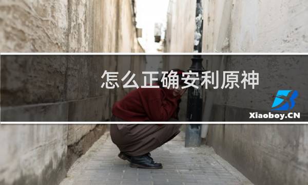 怎么正确安利原神