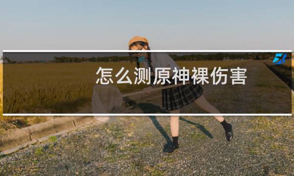怎么测原神裸伤害
