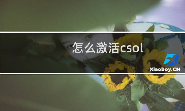 怎么激活csol