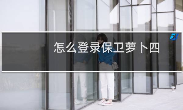 怎么登录保卫萝卜四