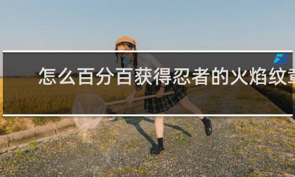 怎么百分百获得忍者的火焰纹章