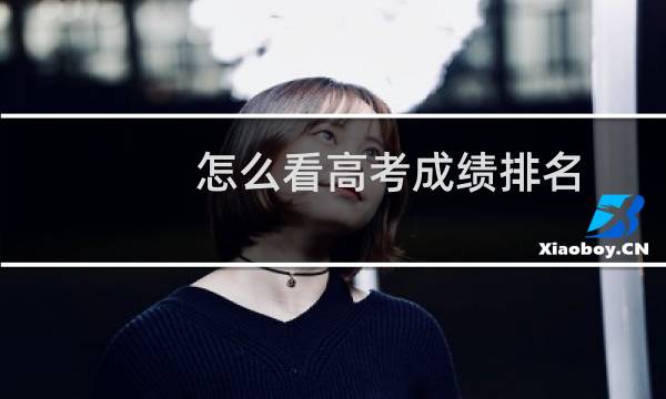 怎么看高考成绩排名