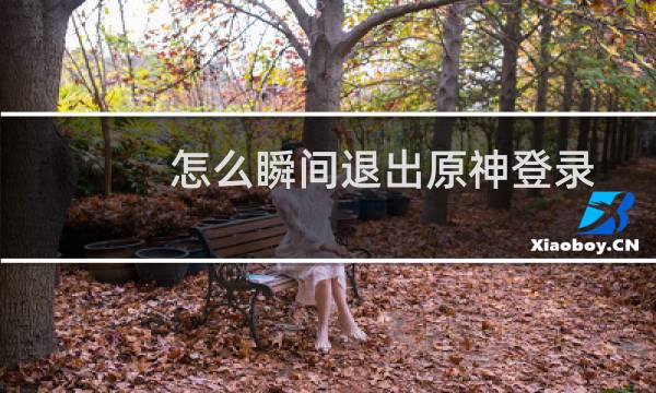 怎么瞬间退出原神登录
