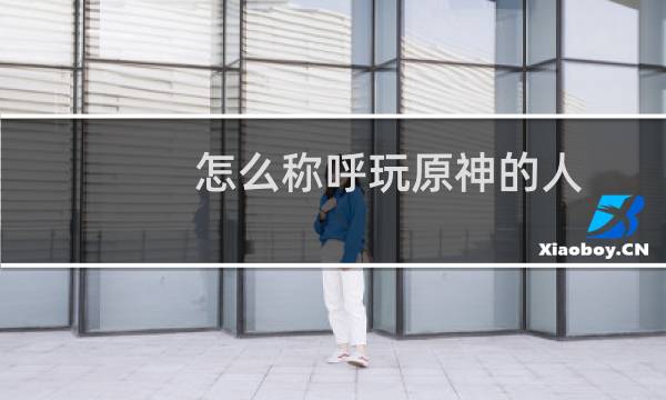 怎么称呼玩原神的人