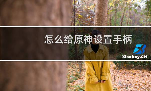 怎么给原神设置手柄