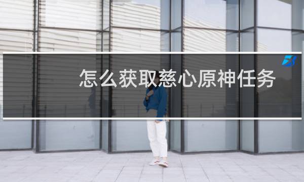 怎么获取慈心原神任务