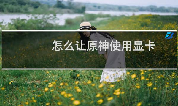 怎么让原神使用显卡