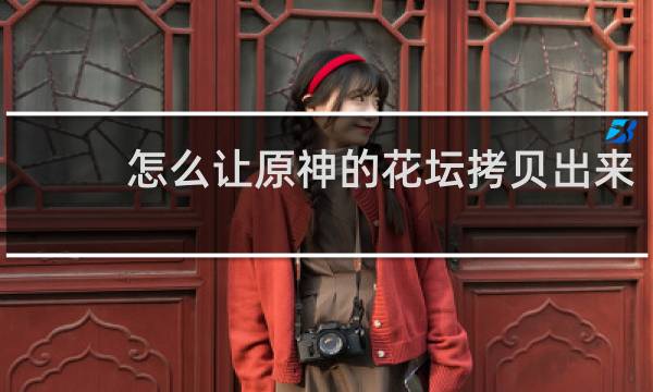 怎么让原神的花坛拷贝出来