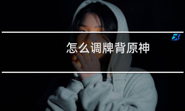 怎么调牌背原神