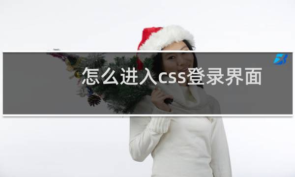 怎么进入css登录界面
