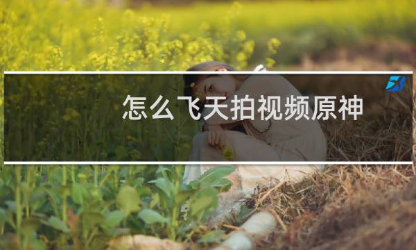 怎么飞天拍视频原神