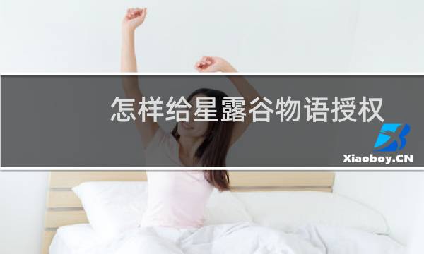 怎样给星露谷物语授权