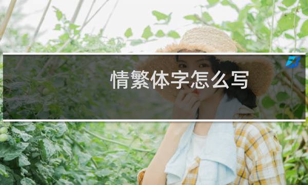 情繁体字怎么写