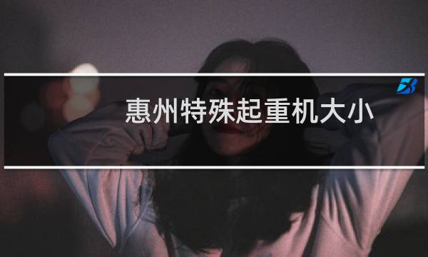 惠州特殊起重机大小