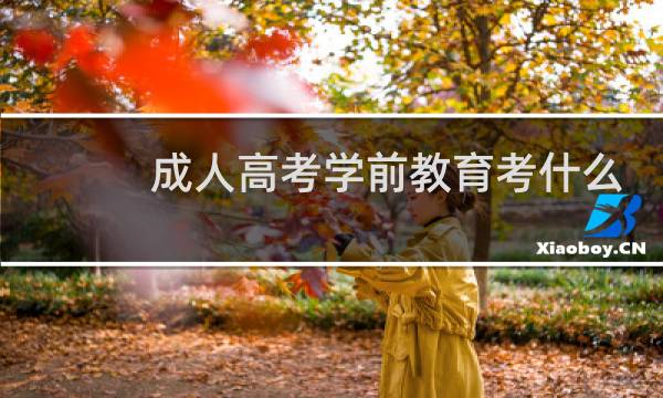 成人高考学前教育考什么