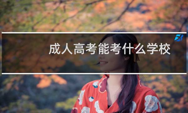 成人高考能考什么学校