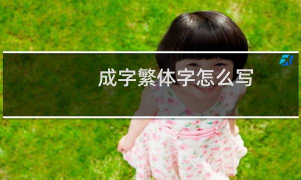 成字繁体字怎么写