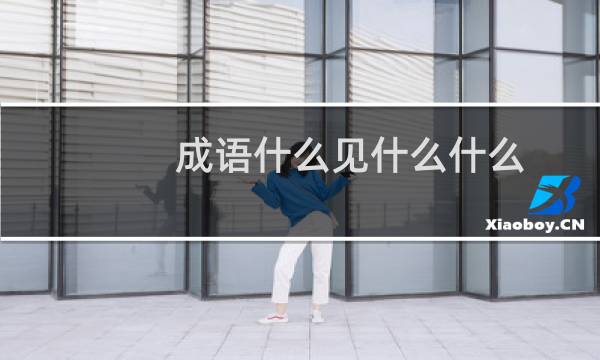 成语什么见什么什么