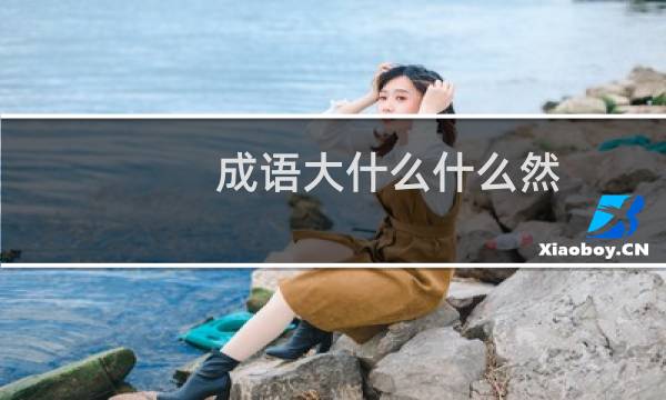 成语大什么什么然
