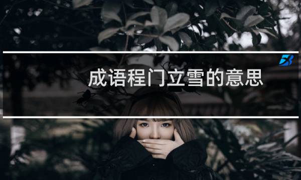 成语程门立雪的意思