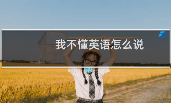 我不懂英语怎么说