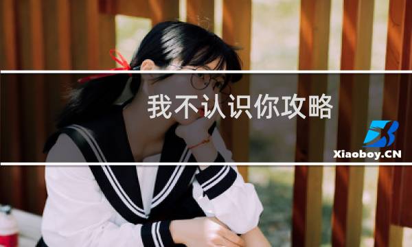 我不认识你攻略