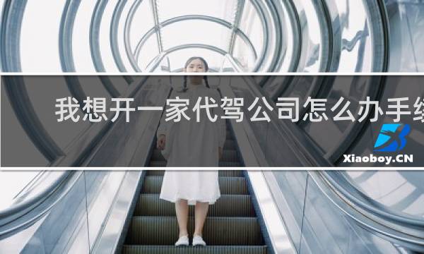 我想开一家代驾公司怎么办手续