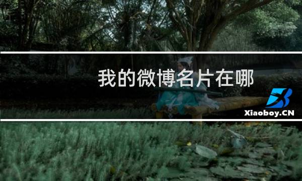 我的微博名片在哪