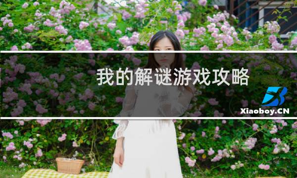 我的解谜游戏攻略