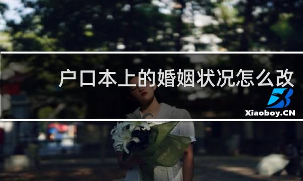 户口本上的婚姻状况怎么改