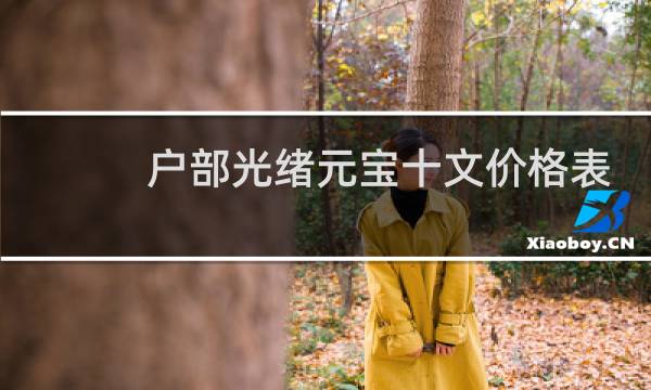 户部光绪元宝十文价格表