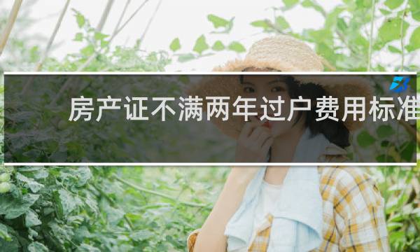 房产证不满两年过户费用标准