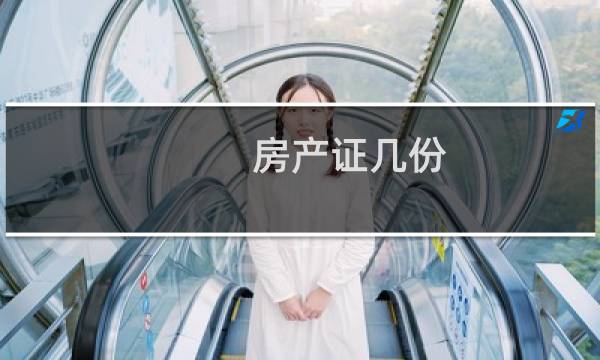 房产证几份