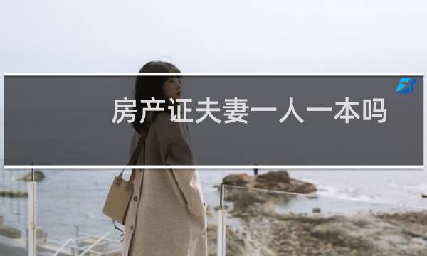 房产证夫妻一人一本吗