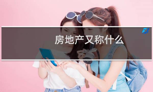 房地产又称什么