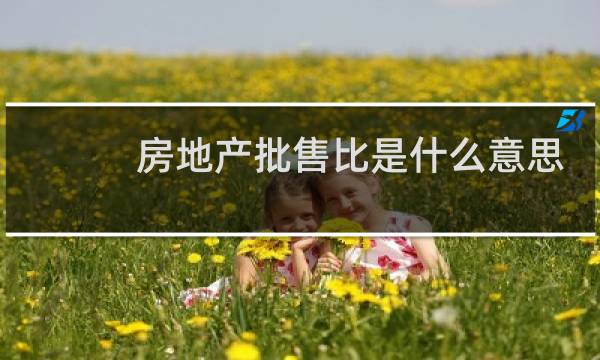 房地产批售比是什么意思