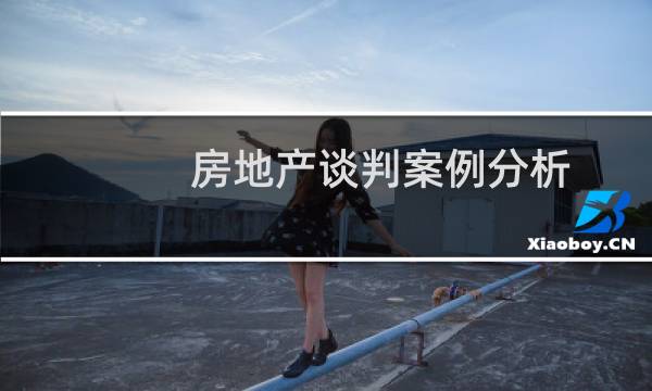 房地产谈判案例分析