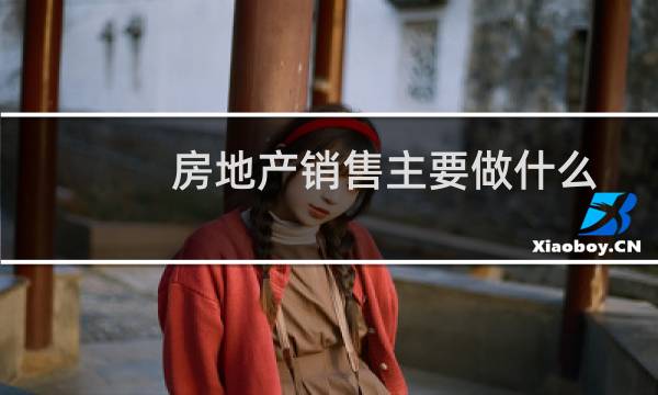 房地产销售主要做什么