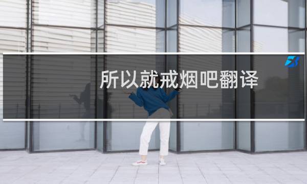 所以就戒烟吧翻译