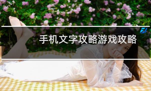 手机文字攻略游戏攻略