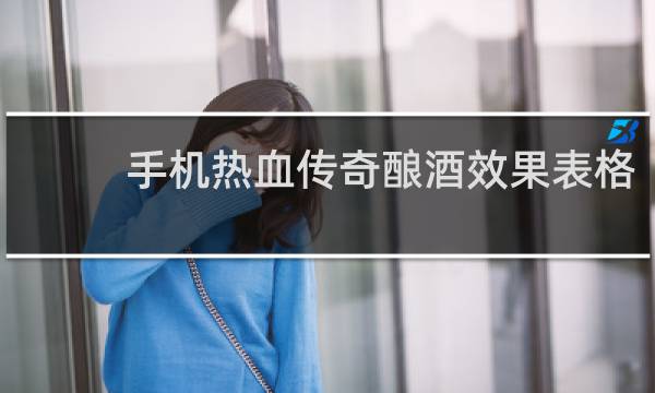 手机热血传奇酿酒效果表格