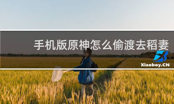 手机版原神怎么偷渡去稻妻