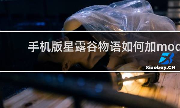 手机版星露谷物语如何加mod