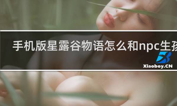 手机版星露谷物语怎么和npc生孩子