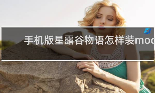 手机版星露谷物语怎样装mod