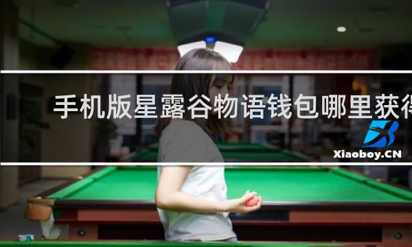 手机版星露谷物语钱包哪里获得