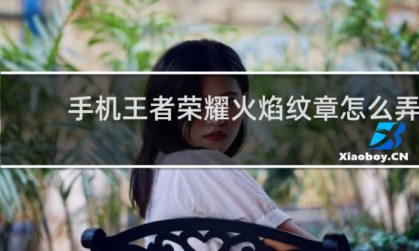 手机王者荣耀火焰纹章怎么弄