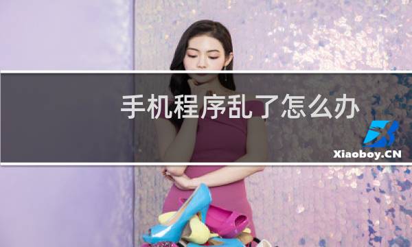 手机程序乱了怎么办